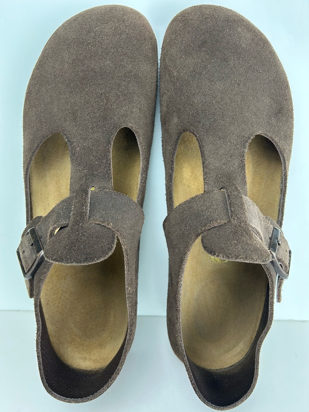 Birkenstock London Mocha Brown Leather Closed Toe Buckle Clogs Shoes EU 42 US 11 - Picture 2 of 14
